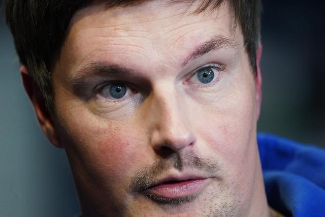 02 January 2026, Hamburg: Hamburger SV coach Merlin Polzin reacts during a press conference after training session at the Volksparkstadion. Photo: Marcus Brandt/dpa