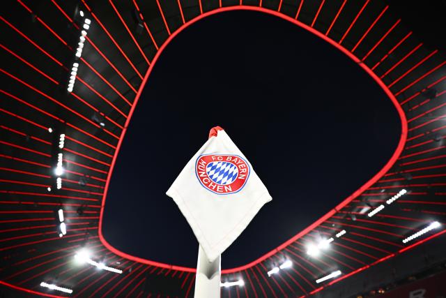 FILED - 05 March 2025, Bavaria, Munich: The FC Bayern Munich corner flag is pictured ahead of the UEFA Champions League round of 16 first-leg soccer match against Bayer Leverkusen at Allianz Arena. Photo: Tom Weller/dpa