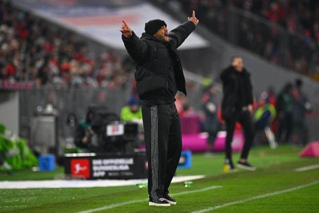 11 January 2026, Bavaria, Munich: Bayern Munich coach Vincent Kompany gestures during the German Bundesliga soccer match between Bayern Munich and VfL Wolfsburg at Allianz Arena. Photo: Tom Weller/dpa - IMPORTANT NOTICE: DFL and DFB regulations prohibit any use of photographs as image sequences and/or quasi-video.