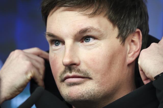 12 January 2026, Hamburg: Hamburger SV coach Merlin Polzin attends the team's press conference ahead of the German Bundesliga soccer match against Bayer Leverkusen. Photo: Christian Charisius/dpa