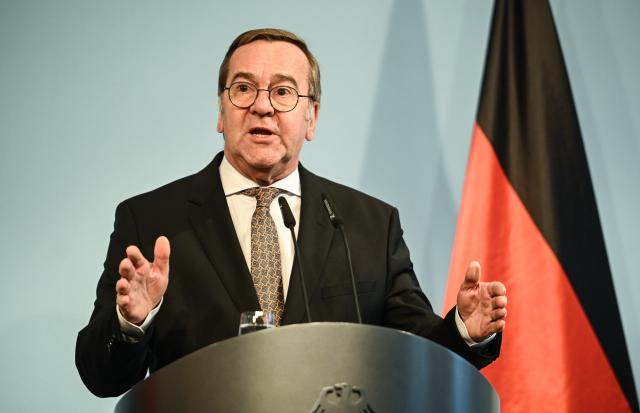 13 January 2026, Berlin: Boris Pistorius, German Minister of Defense, speaks during a press statement with EU High Representative for Foreign Affairs Kallas. Photo: Britta Pedersen/dpa