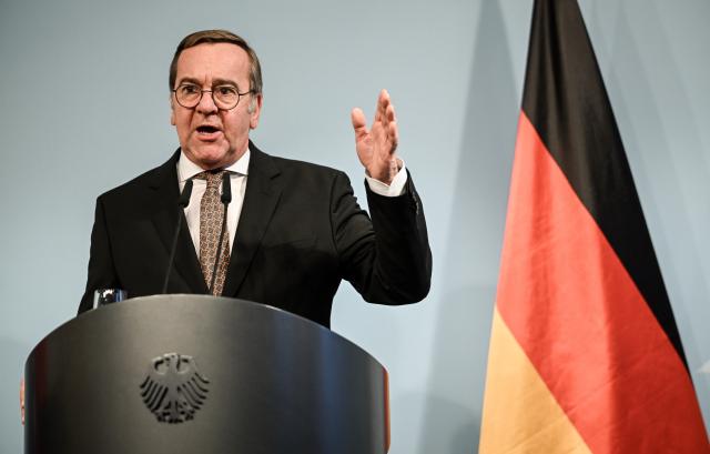 13 January 2026, Berlin: Boris Pistorius, German Minister of Defense, speaks during a press statement with EU High Representative for Foreign Affairs Kallas. Photo: Britta Pedersen/dpa