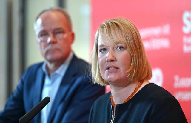 13 January 2026, Berlin: Wiebke Esdar, deputy leader of the SPD parliamentary group, gives a press statement. Photo: Elisa Schu/dpa