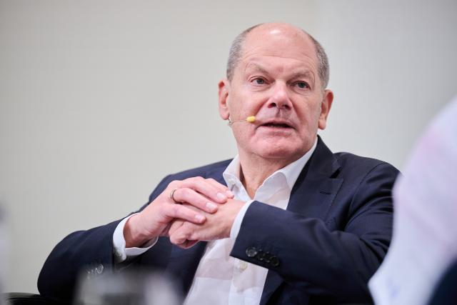 13 January 2026, Berlin: Former German chancellor Olaf Scholz sits in the Hamburg State Representation during the presentation of the book "Das Versagen" (The Failure) by the married couple Georg Mascolo and Katja Gloger. Photo: Annette Riedl/dpa