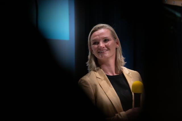 FILED - 24 October 2025, Bavaria, Nuremberg: Soccer player Alexandra Popp at the award ceremony of the German Football Culture Award 2025. Popp has left her future at VfL Wolfsburg open. Photo: Pia Bayer/dpa
