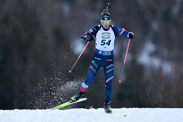 16 January 2026, Bavaria, Ruhpolding: France's Justine Braisaz-Bouchet competes the women's 7.5 km sprint race during the IBU Biathlon World Cup in Ruhpolding. Photo: Sven Hoppe/dpa