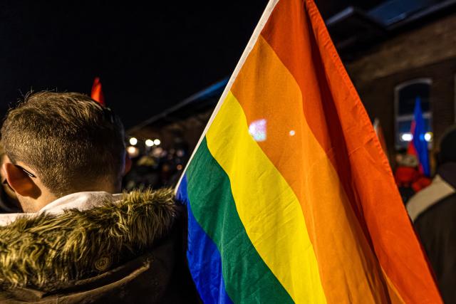 16 January 2026, Brandenburg, Cottbus: People take part in a demonstration against right-wing violence under the slogan "You attack us - we stand together" in Cottbus. Photo: Frank Hammerschmidt/dpa