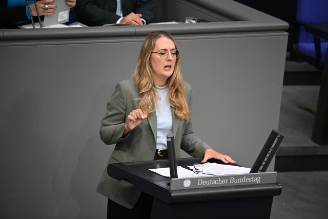 FILED - 17 September 2025, Berlin: Katharina Droege, parliamentary group leader of Alliance 90/The Greens, speaks during the general debate on the 2025 budget in the Bundestag. Photo: Bernd von Jutrczenka/dpa