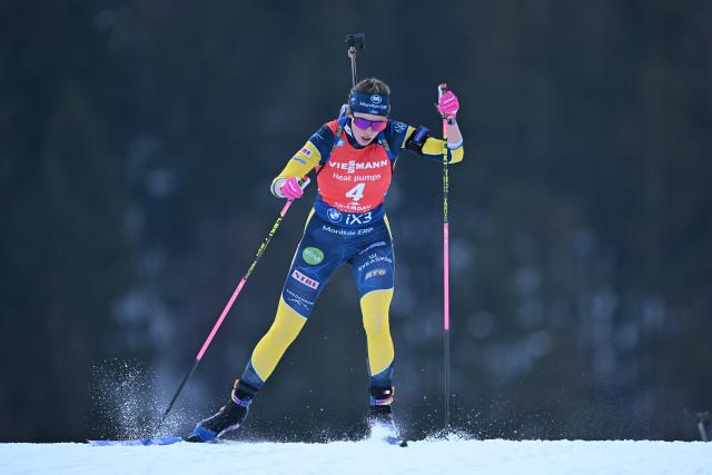 18 January 2026, Bavaria, Ruhpolding: Sweden's Elvira Oeberg in action during the Women's 10 km pursuit competition of the IBU Biathlon World Cup. Photo: Sven Hoppe/dpa