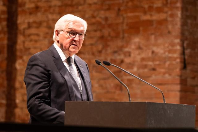 19 January 2026, Bavaria, Munich: German President Frank-Walter Steinmeier speaks at a memorial event marking the 80th anniversary of the beginning of the expulsion of the Hungarian Germans. Photo: Lukas Barth-Tuttas/dpa Pool /dpa