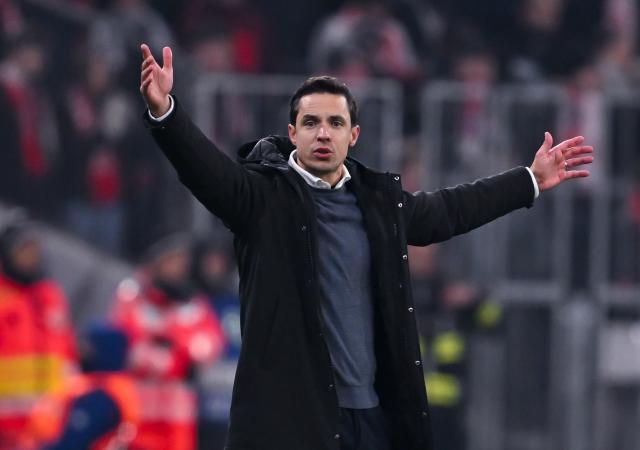 21 January 2026, Bavaria, Munich: Union St. Gilloise coach David Hubert gestures on the touchline during the UEFA Champions League soccer match between Bayern Munich and Union St. Gilloise at the Allianz Arena. Photo: Sven Hoppe/dpa