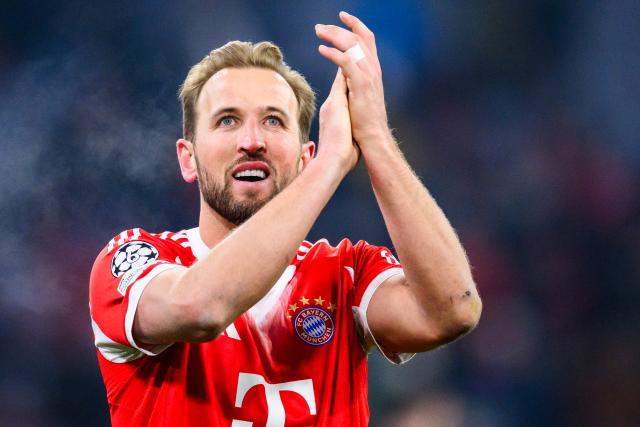 21 January 2026, Bavaria, Munich: Bayern Munich's Harry Kane thanks the fans after the UEFA Champions League soccer match between Bayern Munich and Union St. Gilloise at the Allianz Arena. Photo: Tom Weller/dpa