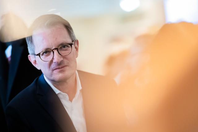 24 January 2026, Berlin: Alexander King, Co-State Chairman of BSW Berlin, talks at the BSW Berlin party conference. The state representatives' meeting is to elect the state list for the parliamentary elections on September 20, 2026. Photo: Christoph Soeder/dpa