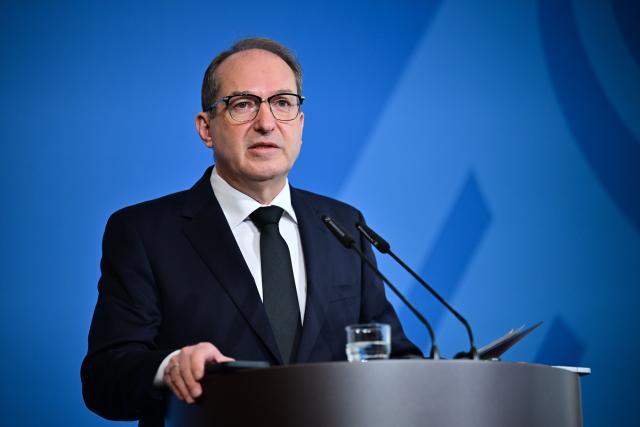 27 January 2026, Berlin: Alexander Dobrindt, German Minister of the Interior, speaks at the German Ministry of the Interior during a statement on the topic of left-wing extremism. Photo: Sebastian Gollnow/dpa