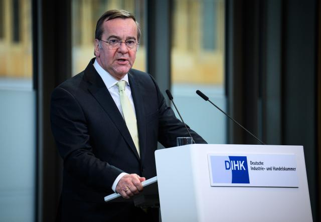 27 January 2026, Berlin: Boris Pistorius, German Minister of Defense, speaks at the "Security and defense policy as a location factor - challenges and opportunities for business and government" conference, hosted by the German Chamber of Industry and Commerce (DIHK) at the Haus der Deutschen Wirtschaft. Photo: Bernd von Jutrczenka/dpa