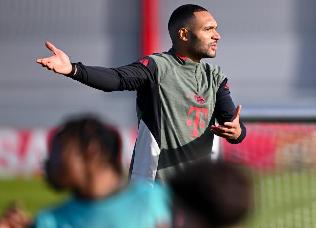27 January 2026, Bavaria, Munich: Bayern Munich's Jonathan Tah in action during the team's training session at the Saebener Strasse training ground ahead of the UEFA Champions League soccer match against PSD Eindhoven. Photo: Sven Hoppe/dpa