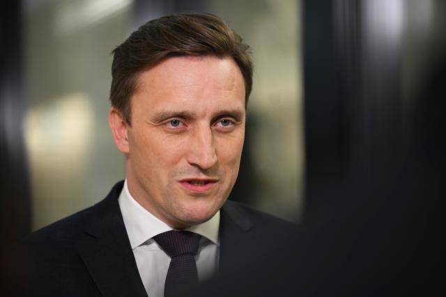 28 January 2026, Lower Saxony, Hanover: Christian Democratic Union of Germany (CDU) parliamentary group leader Sebastian Lechner speaks during an interview in the Lower Saxony state parliament. Photo: Shireen Broszies/dpa