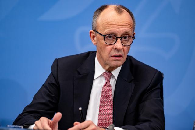 28 January 2026, Berlin: German Chancellor Friedrich Merz speaks during a press conference on the coalition committee at the Chancellery. Photo: Fabian Sommer/dpa