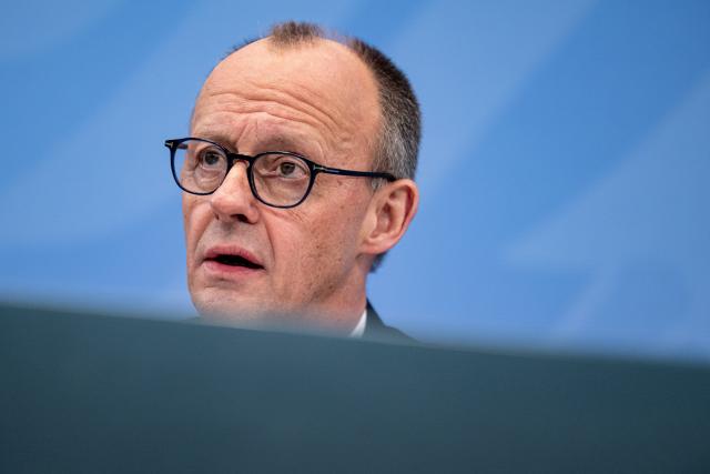 28 January 2026, Berlin: German Chancellor Friedrich Merz speaks during a press conference on the coalition committee at the Chancellery. Photo: Fabian Sommer/dpa