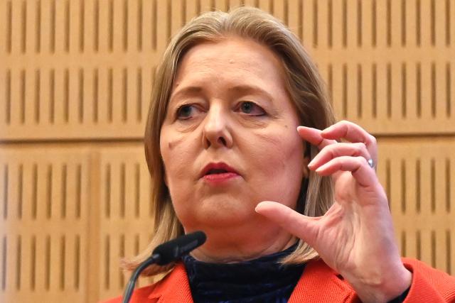 29 January 2026, Berlin: Baerbel Bas, German Minister of Labor and Social Affairs, speaks at the welfare state conference of the German Trade Union Confederation (DGB) Federal Executive Committee and the Chambers of Labor. Photo: Elisa Schu/dpa