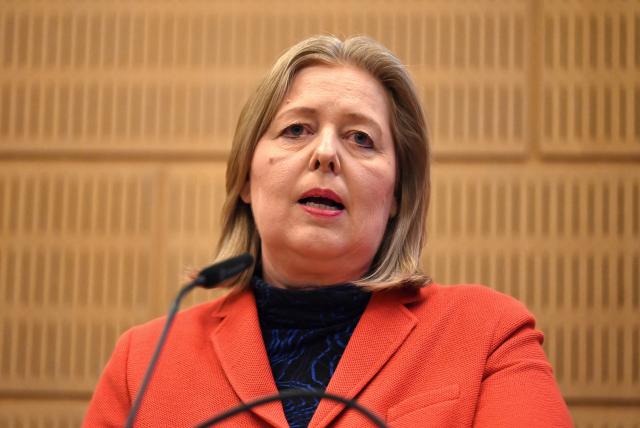 29 January 2026, Berlin: Baerbel Bas, German Minister of Labor and Social Affairs, speaks at the welfare state conference of the German Trade Union Confederation (DGB) Federal Executive Committee and the Chambers of Labor. Photo: Elisa Schu/dpa