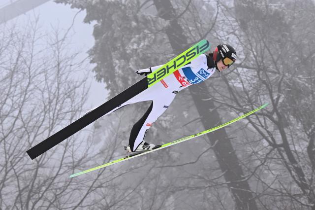 01 February 2026, Hesse, Willingen: Norway's Anna Odine Stroem in action during the women's Large Hill competition of the FIS Ski Jumping World Cup in Willingen. Photo: Swen Pförtner/dpa