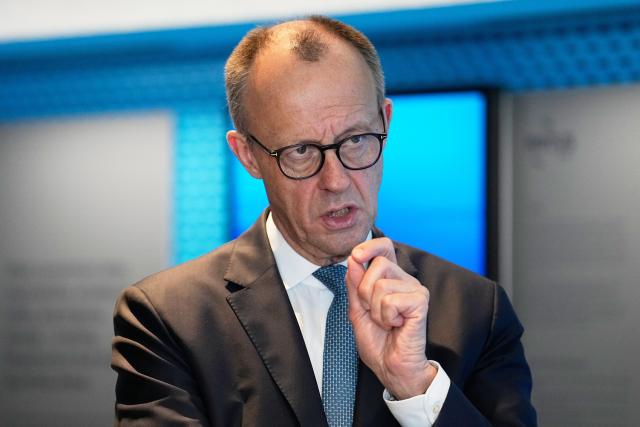 02 February 2026, Neustadt (Wied): German Chancellor Friedrich Merz speaks at the opening ceremony of the tech campus and experience center "Synnoscape" of the company Niedax Infrastructure in Neustadt (Wied). Photo: Martin Meissner/POOL AP/dpa