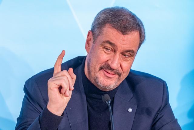 03 February 2026, Bavaria, Straubing: Markus Soeder, Prime Minister of Bavaria, speaks during a press conference after Bavarian the cabinet meeting. The meeting was attended by the Bavarian cabinet as well as mayors and district councillors from Lower Bavaria. Photo: Armin Weigel/dpa