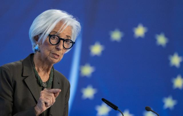 05 February 2026, Hesse, Frankfurt_Main: Christine Lagarde, President of the European Central Bank (ECB), speaks at the press conference after the ECB Governing Council meeting. Photo: Florian Wiegand/dpa