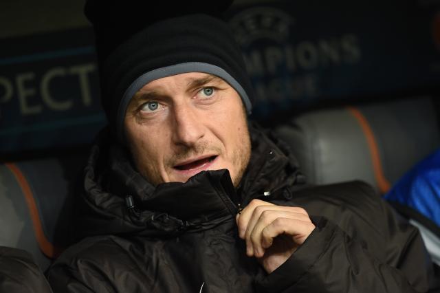 FILED - 05 November 2014, Bavaria, Munich: Then Rome's player Francesco Totti sits on the bench during the 2014 UEFA Champions League group E soccer match between FC Bayern Munich and AS Rome at Allianz Arena stadium. Photo: picture alliance / dpa