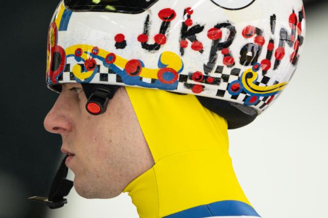 FILED - 20 January 2023, Saxony, Altenberg: Ukrainian skeleton racer Vladyslav Heraskevych is at the start during the Skeleton European Championship/World Cup men's 1st round in SachsenEnergie-Eiskanal. Photo: Robert Michael/dpa