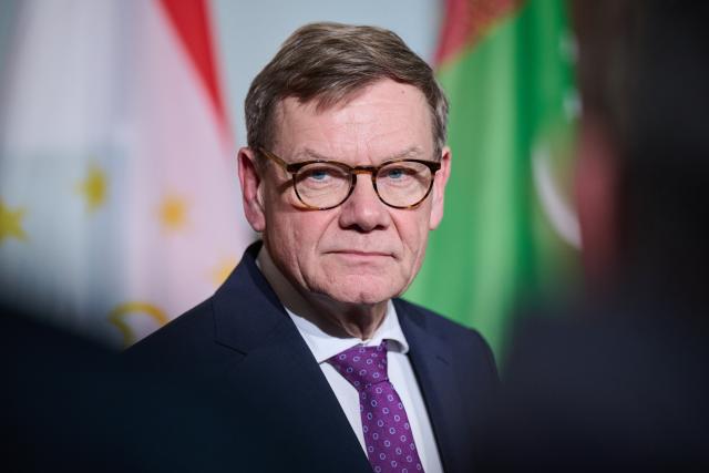 11 February 2026, Berlin: Germany's Foreign Minister Johann Wadephul makes a statement ahead of welcoming his Central Asian counterparts to talks at the Foreign Office. Photo: Annette Riedl/dpa