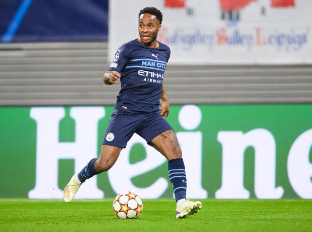 FILED - 07 December 2021, Saxony, Leipzig: Manchester's Raheem Sterling in action during the UEFA Champions League Group A soccer match between RB Leipzig and Manchester City at the Red Bull Arena. Photo: Robert Michael/dpa-Zentralbild/dpa