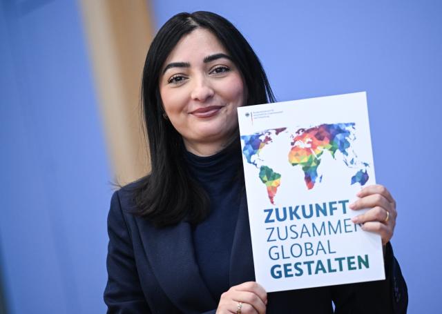 FILED - 12 January 2026, Berlin: Reem Alabali Radovan, German Minister for Economic Cooperation and Development, gives a press conference on the reform plan "Shaping the future together globally" on the reorientation of German development cooperation. Photo: Britta Pedersen/dpa