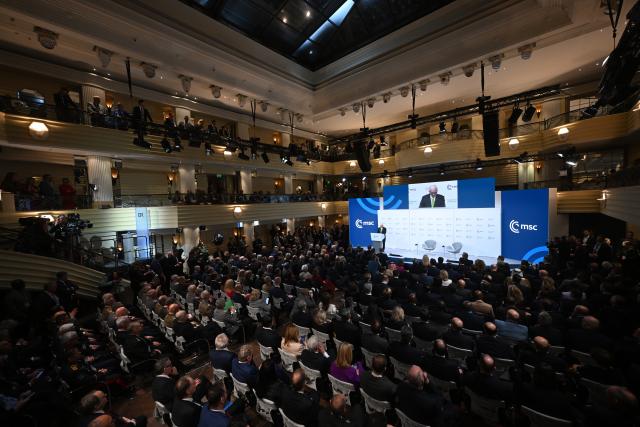 13 February 2026, Bavaria, Munich: Wolfgang Ischinger, Chairman of the Munich Security Conference, speaks at the opening of the MSC, which organizers describe as a "security conference of superlatives." The event will host over 60 heads of state and government-the highest number ever at the world's leading security policy meeting. Photo: Marijan Murat/dpa