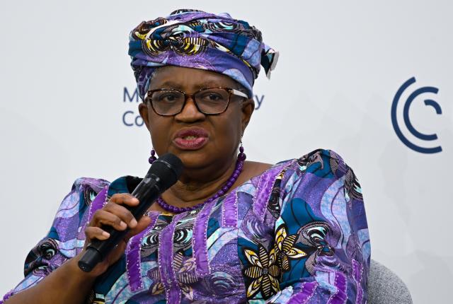13 February 2026, Bavaria, Munich: Ngozi Okonjo-Iweala, Director-General of the World Trade Organization speaks during the 62nd Munich Security Conference at the Bayerischer Hof Hotel. Photo: Sven Hoppe/dpa