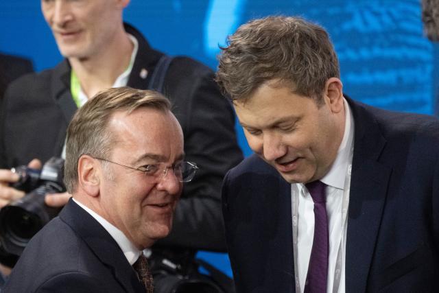 13 February 2026, Bavaria, Munich: German Defence Minister Boris Pistorius, and German Minister of Finance and Vice Chancellor Lars Klingbeil attend the 62nd Munich Security Conference at the Bayerischer Hof Hotel. Photo: Marijan Murat/dpa