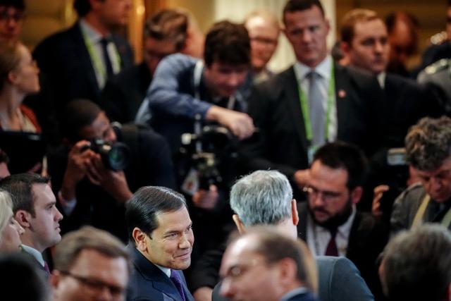 14 February 2026, Bavaria, Munich: US Secretary of State Marco Rubio takes part in the 62nd Munich Security Conference. Photo: Kay Nietfeld/dpa
