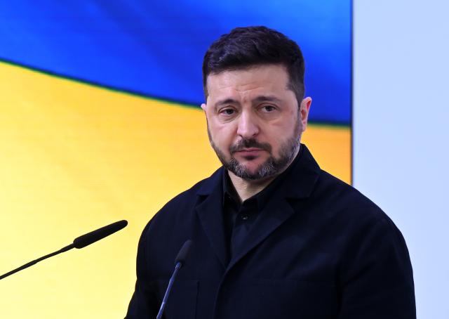 14 February 2026, Bavaria, Munich: Volodymyr Zelensky, Ukraine's President, speaks at the 62nd Munich Security Conference. Photo: Sven Hoppe/dpa