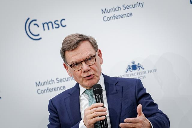 14 February 2026, Bavaria, Munich: Johann Wadephul, German Foreign Minister, speaks at the 62nd Munich Security Conference (MSC). Photo: Kay Nietfeld/dpa