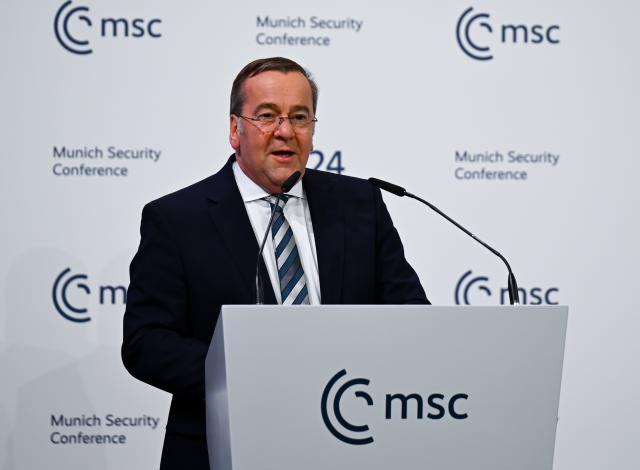 14 February 2026, Bavaria, Munich: German Defence Minister Boris Pistorius speaks during the 62nd Munich Security Conference (MSC). Photo: Sven Hoppe/dpa