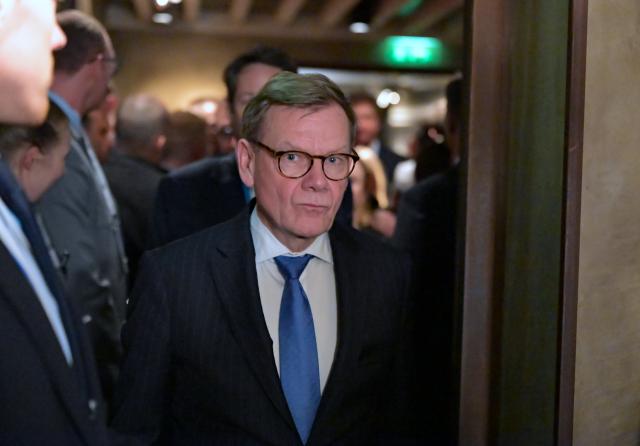 14 February 2026, Bavaria, Munich: German Foreign Minister Johann Wadephul arrives for a discussion at the 62nd Munich Security Conference (MSC) at Bayerischer Hof Hotel. Photo: Malin Wunderlich/dpa