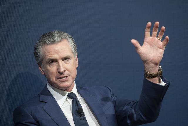 14 February 2026, Bavaria, Munich: Gavin Newsom, Governor of California speaks during the 62nd Munich Security Conference (MSC). Photo: Marijan Murat/dpa