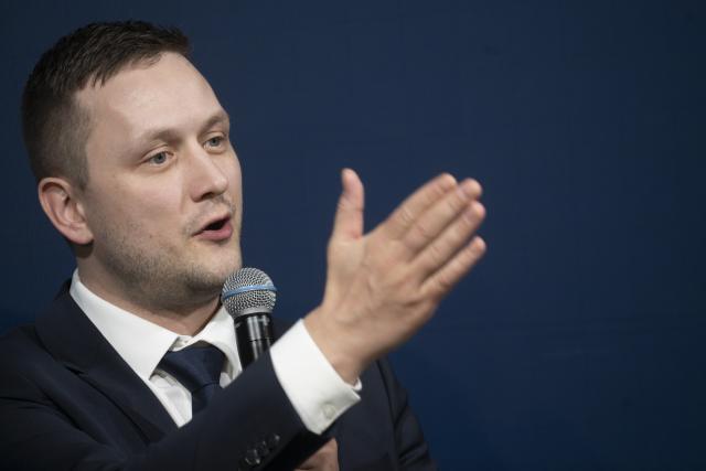 14 February 2026, Bavaria, Munich: Jens Frederik Nielsen, Prime Minister of Greenland, speaks during the 62nd Munich Security Conference (MSC). Photo: Marijan Murat/dpa