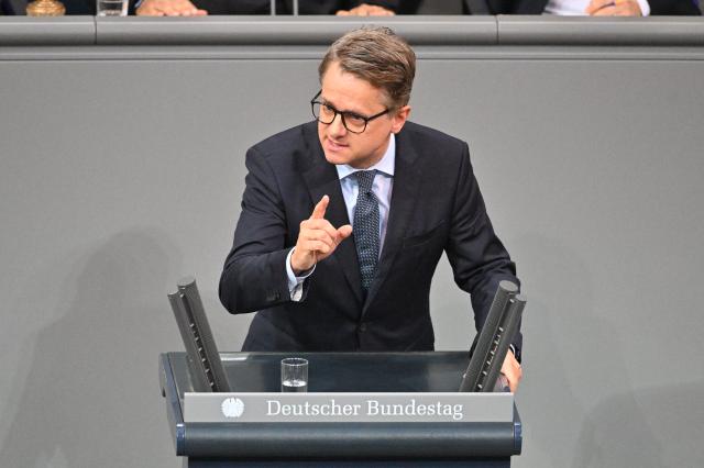FILED - 05 December 2025, Berlin: Carsten Linnemann, CDU Secretary General, speaks in the Bundestag session. Photo: Christophe Gateau/dpa