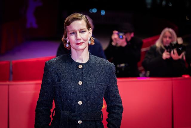 15 February 2026, Berlin: German actress Sandra Hueller stands on the red carpet at the Berlinale Palast for the world premiere of the film "Rose" during the 76th Berlin International Film Festival. Photo: Christoph Soeder/dpa