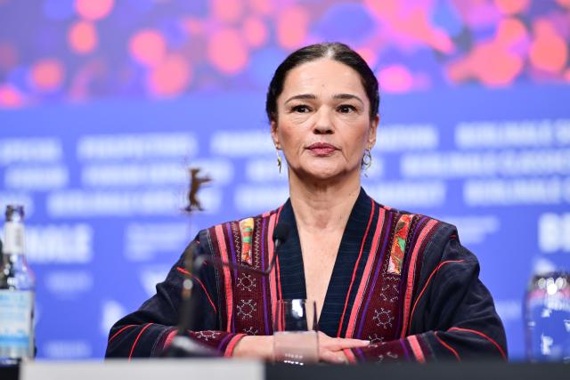 16 February 2026, Berlin: Italian actress Chiara Caselli attends a press conference for the film "Nina Roza" during the 76th Berlin International Film Festival. Photo: Sebastian Christoph Gollnow/dpa