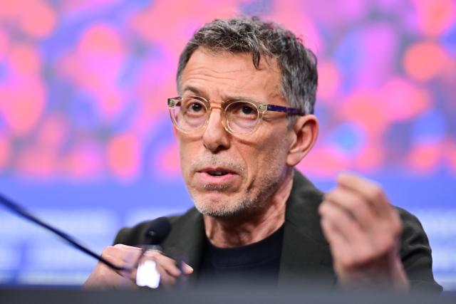 16 February 2026, Berlin: Bulgarian actor Galin Stoev speaks at a press conference for the film "Nina Roza" during the 76th Berlin International Film Festival. Photo: Sebastian Christoph Gollnow/dpa