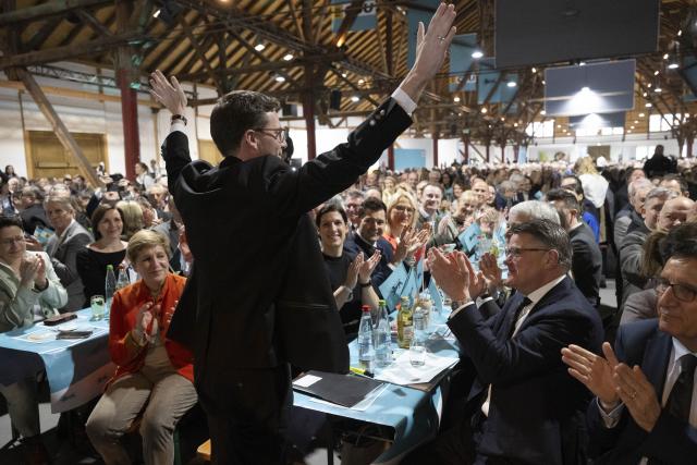 18 February 2026, Baden-Württemberg, Fellbach: Manuel Hagel, top candidate of the Christian Democratic Union (CDU) for the state elections in Baden-Wuerttemberg, attends the political Ash Wednesday of the CDU Baden-Wuerttemberg. Photo: Marijan Murat/dpa