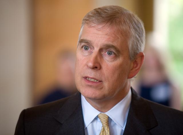FILED - 03 June 2014, Lower Saxony, Goettingen: Andrew Mountbatten-Windsor reacts during a visit to the Georg-August University. Photo: Swen Pförtner/dpa